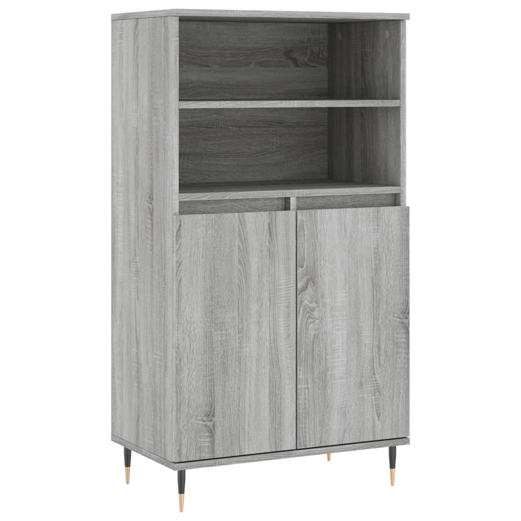 VidaXL Hoge kast 60x36x110 cm bewerkt hout grijs sonoma eikenkleurig