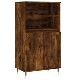 VidaXL Hoge kast 60x36x110 cm bewerkt hout gerookt eikenkleurig