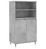 VidaXL Hoge kast 60x36x110 cm bewerkt hout betongrijs