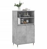 VidaXL Hoge kast 60x36x110 cm bewerkt hout betongrijs
