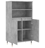 VidaXL Hoge kast 60x36x110 cm bewerkt hout betongrijs