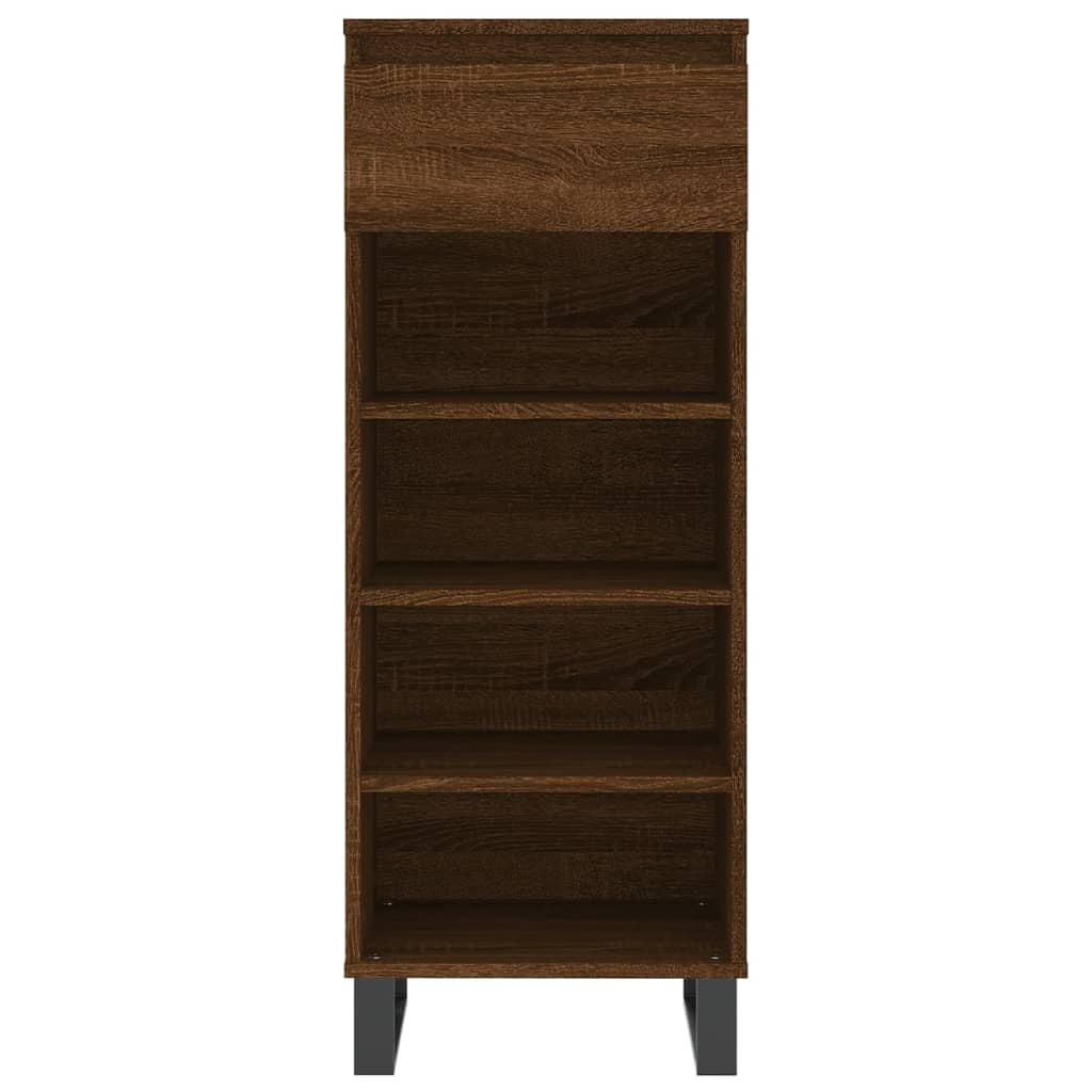 vidaXL Schoenenkast 40x36x105 cm bewerkt hout bruin eikenkleur