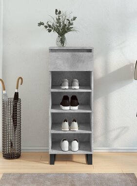 VidaXL Schoenenkast 40x36x105 cm bewerkt hout betongrijs