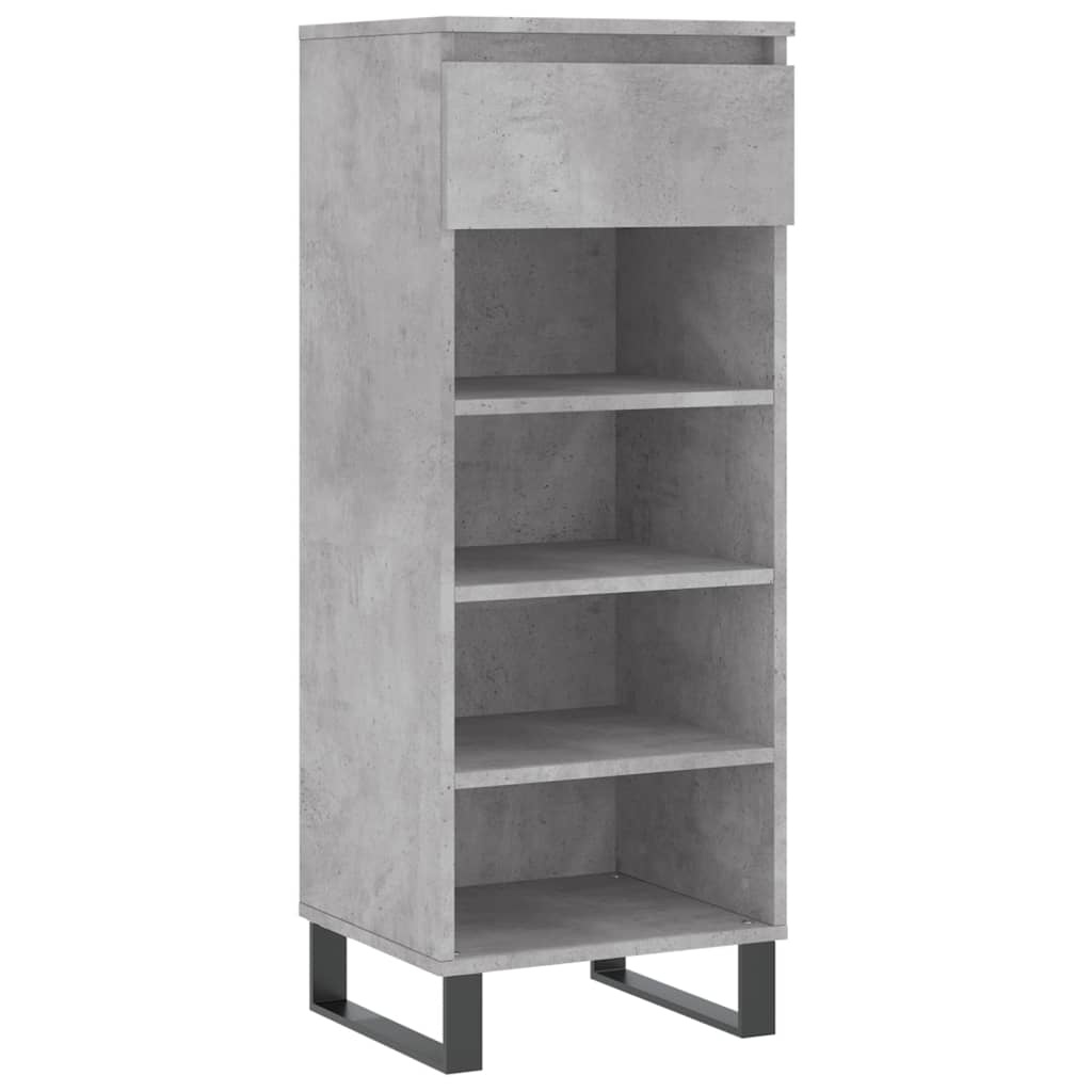 VidaXL Schoenenkast 40x36x105 cm bewerkt hout betongrijs
