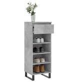 VidaXL Schoenenkast 40x36x105 cm bewerkt hout betongrijs