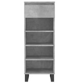 VidaXL Schoenenkast 40x36x105 cm bewerkt hout betongrijs
