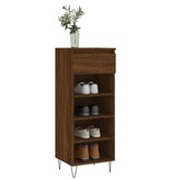 VidaXL Schoenenkast 40x36x105 cm bewerkt hout bruin eikenkleur
