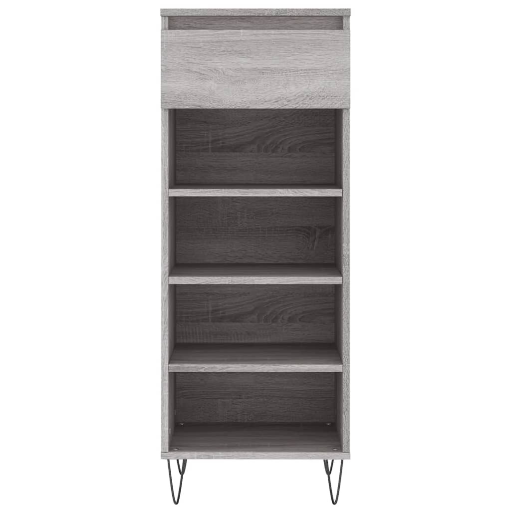 VidaXL Schoenenkast 40x36x105 cm bewerkt hout grijs sonoma