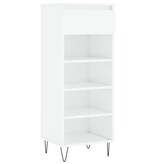 VidaXL Schoenenkast 40x36x105 cm bewerkt hout hoogglans wit