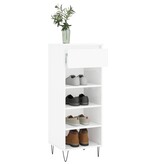 VidaXL Schoenenkast 40x36x105 cm bewerkt hout hoogglans wit