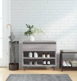 VidaXL Schoenenkast 70x36x60 cm bewerkt hout sonoma grijs