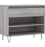 vidaXL Schoenenkast 70x36x60 cm bewerkt hout sonoma grijs