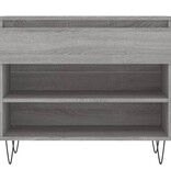 VidaXL Schoenenkast 70x36x60 cm bewerkt hout sonoma grijs