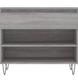 vidaXL Schoenenkast 70x36x60 cm bewerkt hout sonoma grijs