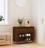 VidaXL Schoenenkast 70x36x60 cm bewerkt hout bruin eikenkleur