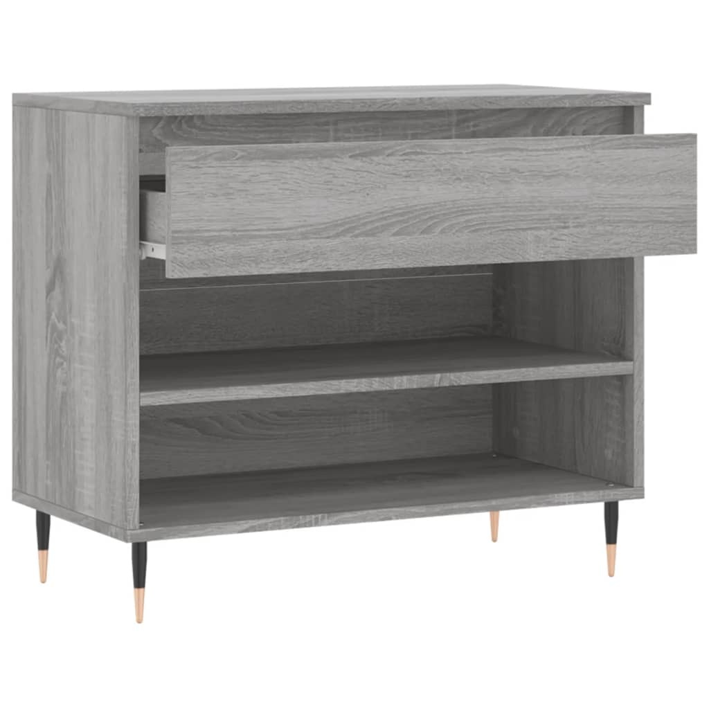 vidaXL Schoenenkast 70x36x60 cm bewerkt hout sonoma grijs