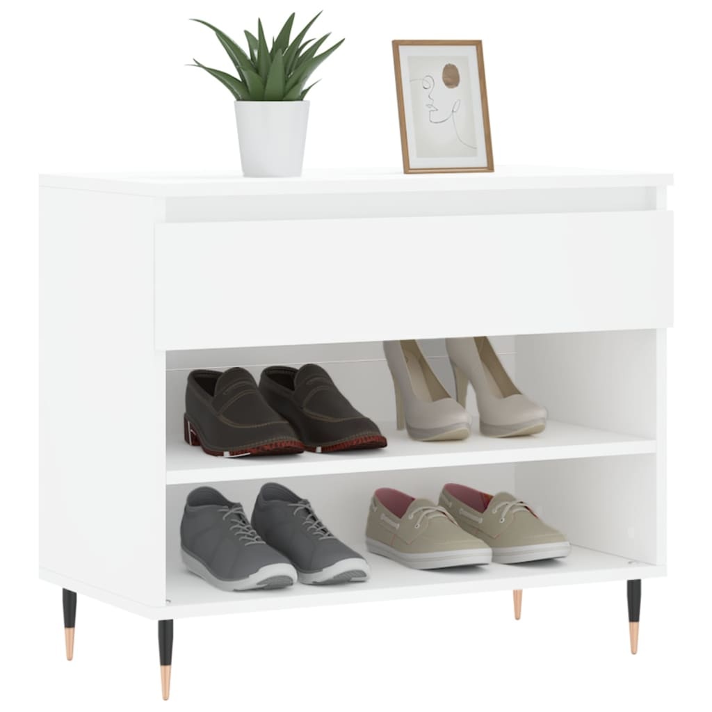 VidaXL Schoenenkast 70x36x60 cm bewerkt hout wit