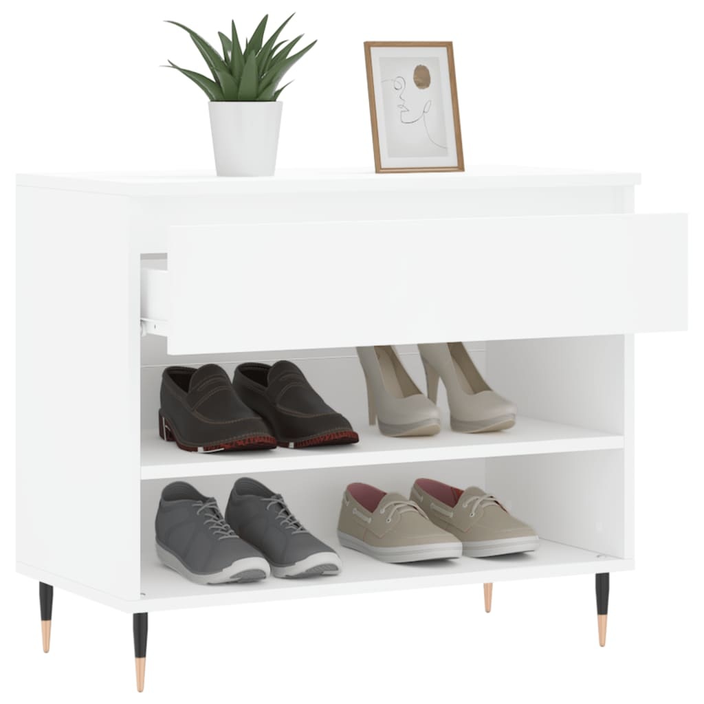 VidaXL Schoenenkast 70x36x60 cm bewerkt hout wit
