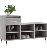 VidaXL Schoenenkast 102x36x60 cm bewerkt hout sonoma grijs