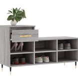 VidaXL Schoenenkast 102x36x60 cm bewerkt hout sonoma grijs