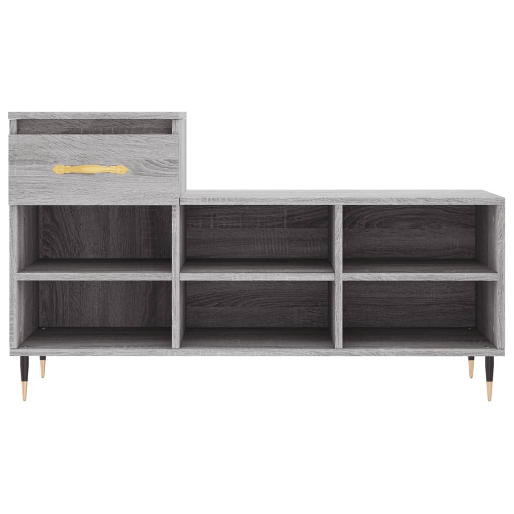 VidaXL Schoenenkast 102x36x60 cm bewerkt hout sonoma grijs