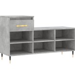 VidaXL Schoenenkast 102x36x60 cm bewerkt hout betongrijs