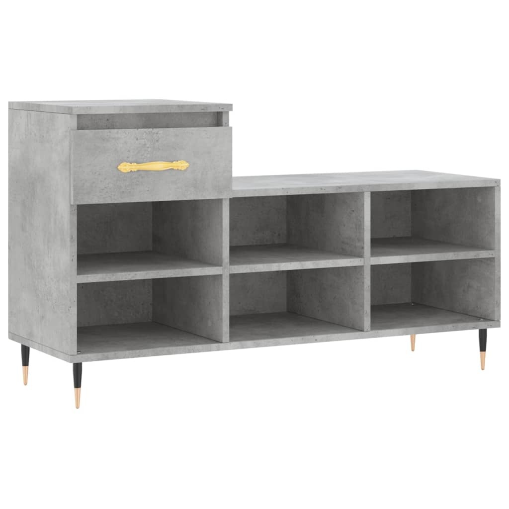 VidaXL Schoenenkast 102x36x60 cm bewerkt hout betongrijs