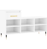 VidaXL Schoenenkast 102x36x60 cm bewerkt hout hoogglans wit