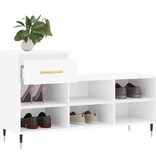 VidaXL Schoenenkast 102x36x60 cm bewerkt hout hoogglans wit
