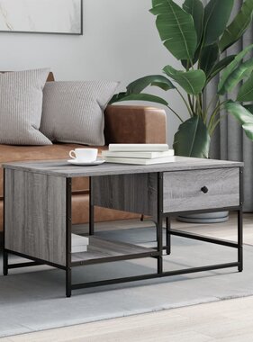 VidaXL Salontafel 85,5x51x45 cm bewerkt hout grijs sonoma