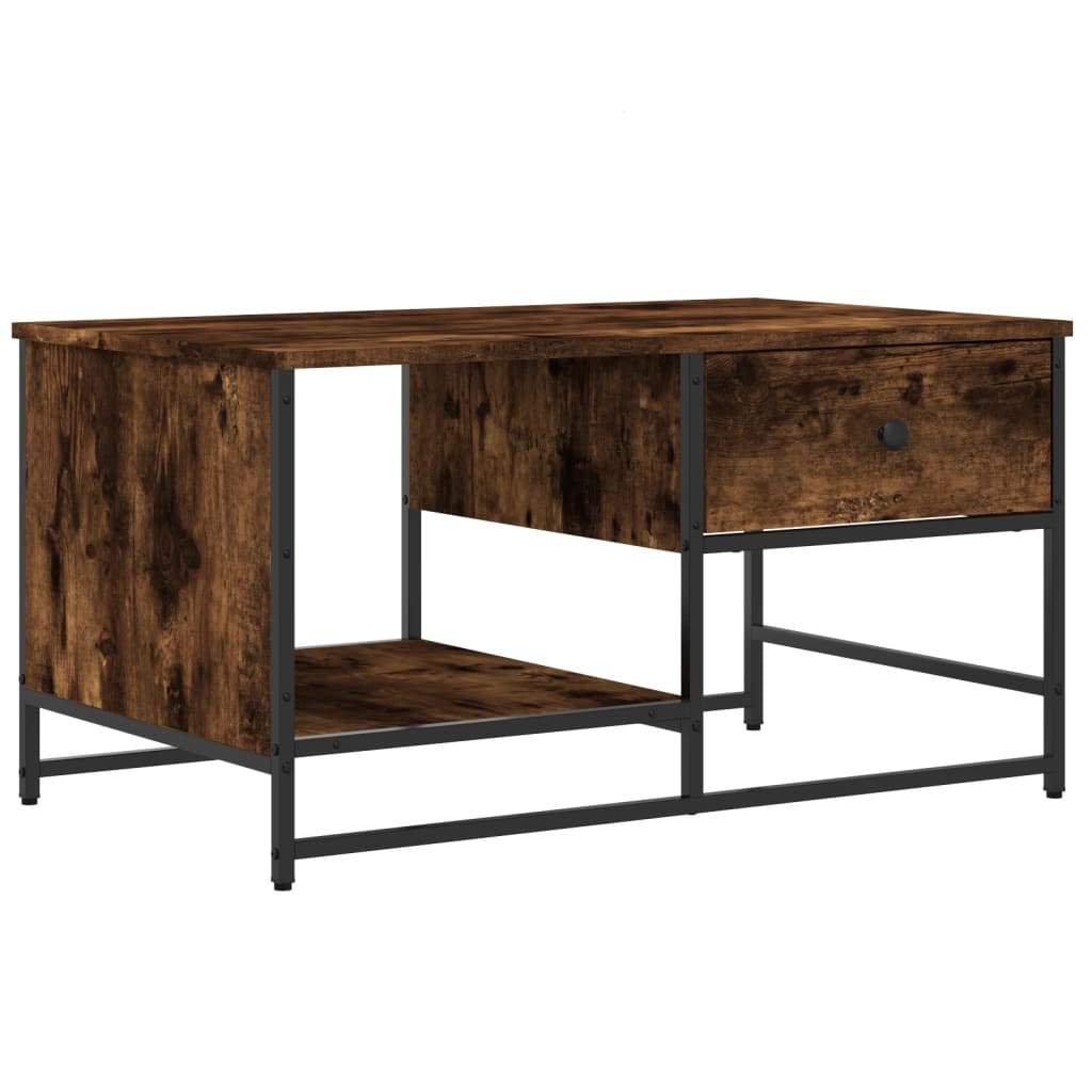 VidaXL Salontafel 85,5x51x45 cm bewerkt hout gerookt eikenkleurig