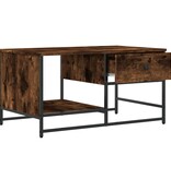 VidaXL Salontafel 85,5x51x45 cm bewerkt hout gerookt eikenkleurig