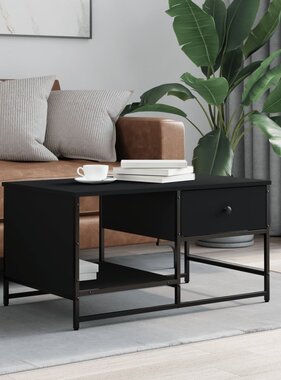 VidaXL Salontafel 85,5x51x45 cm bewerkt hout zwart