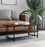 VidaXL Salontafel 100x50x40 cm bewerkt hout bruineiken