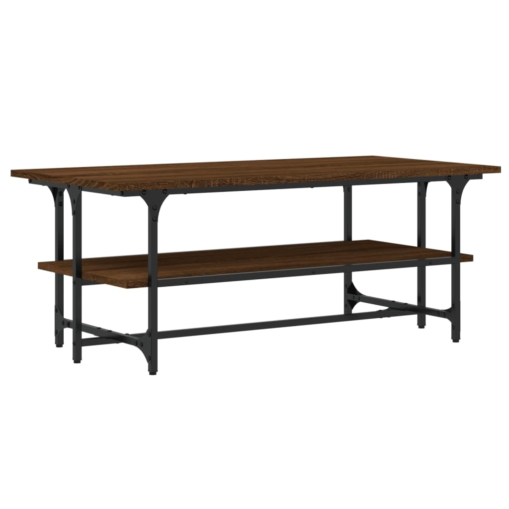 VidaXL Salontafel 100x50x40 cm bewerkt hout bruineiken