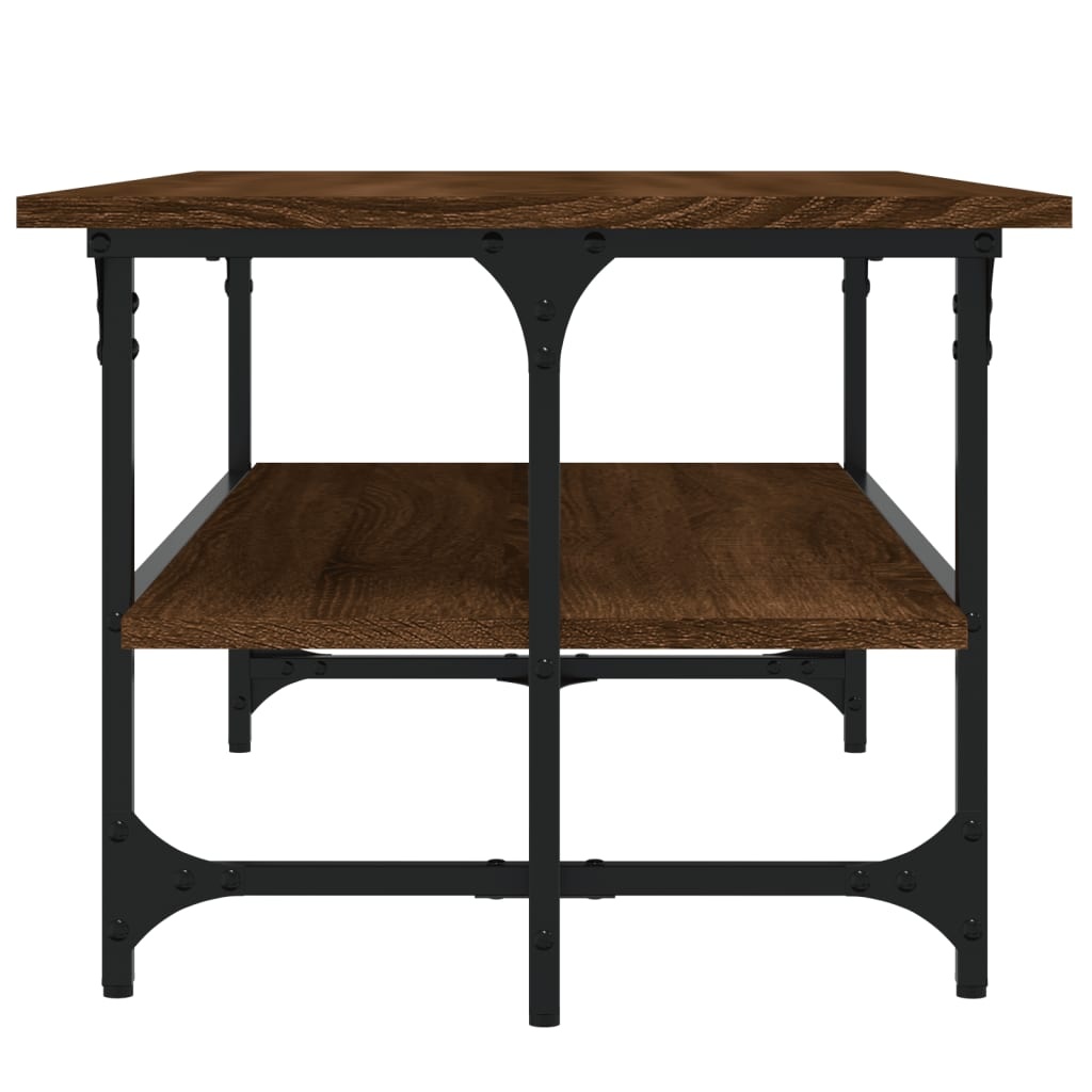 VidaXL Salontafel 100x50x40 cm bewerkt hout bruineiken