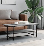 VidaXL Salontafel 100x50x40 cm bewerkt hout grijs sonoma eikenkleurig