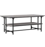 VidaXL Salontafel 100x50x40 cm bewerkt hout grijs sonoma eikenkleurig