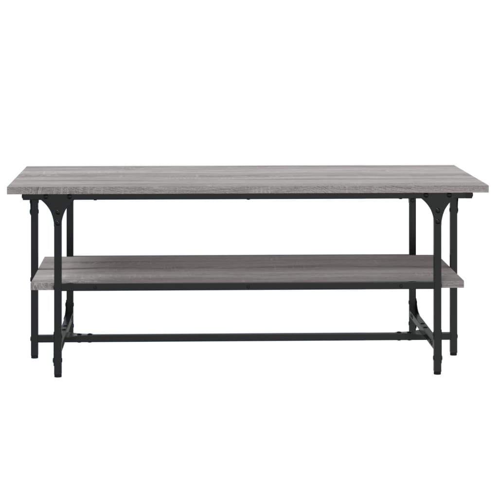 VidaXL Salontafel 100x50x40 cm bewerkt hout grijs sonoma eikenkleurig