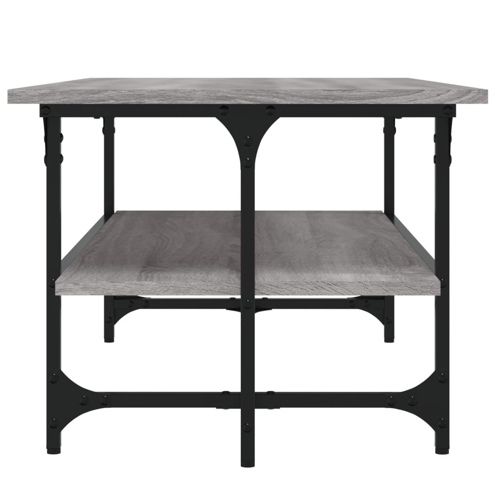VidaXL Salontafel 100x50x40 cm bewerkt hout grijs sonoma eikenkleurig