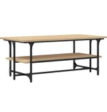 VidaXL Salontafel 100x50x40 cm bewerkt hout sonoma eikenkleurig