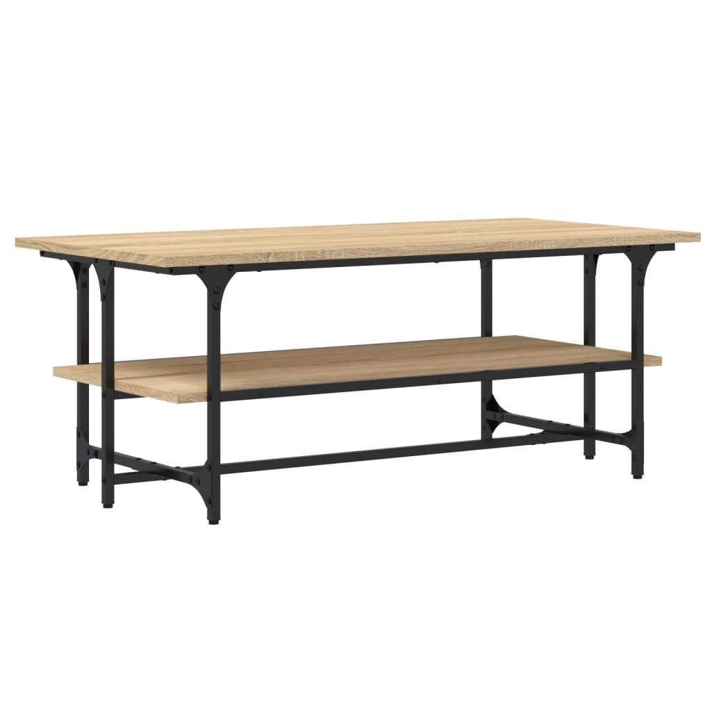 VidaXL Salontafel 100x50x40 cm bewerkt hout sonoma eikenkleurig