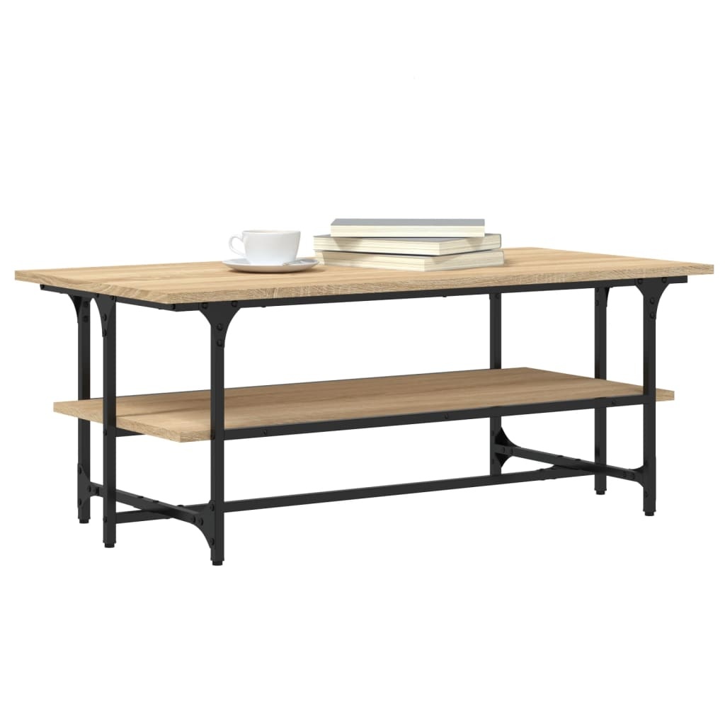 VidaXL Salontafel 100x50x40 cm bewerkt hout sonoma eikenkleurig