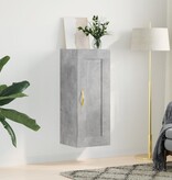 VidaXL Wandkast 34,5x34x90 cm bewerkt hout betongrijs