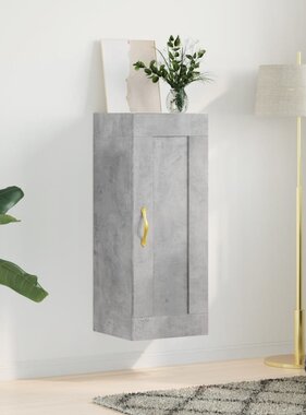 VidaXL Wandkast 34,5x34x90 cm bewerkt hout betongrijs