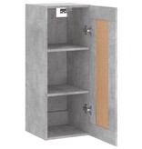 VidaXL Wandkast 34,5x34x90 cm bewerkt hout betongrijs