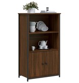 VidaXL Hoge kast 62x32x103,5 cm bewerkt hout bruin eikenkleur