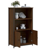 VidaXL Hoge kast 62x32x103,5 cm bewerkt hout bruin eikenkleur