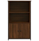 VidaXL Hoge kast 62x32x103,5 cm bewerkt hout bruin eikenkleur