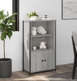 VidaXL Hoge kast 62x32x103,5 cm bewerkt hout grijs sonoma eikenkleurig